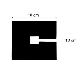 QAZQA Zubehör*Abdeckplatte schwarz 10x10cm quadratisch für Montageplatte