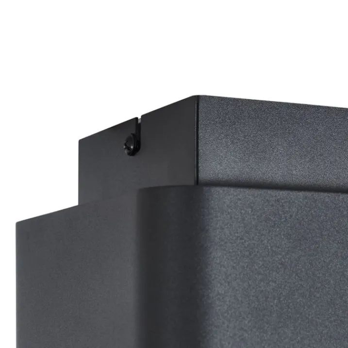 QAZQA Wandstrahler|Deckenstrahler*Abgerundeter Aufbaustrahler schwarz dreh- und schwenkbar - Dox