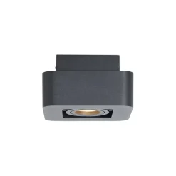 QAZQA Wandstrahler|Deckenstrahler*Abgerundeter Aufbaustrahler schwarz dreh- und schwenkbar - Dox