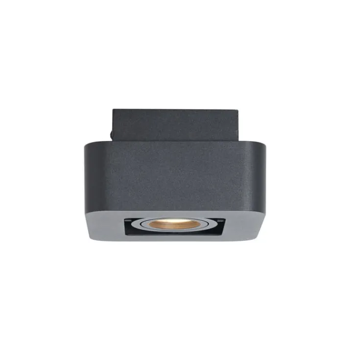 QAZQA Wandstrahler|Deckenstrahler*Abgerundeter Aufbaustrahler schwarz dreh- und schwenkbar - Dox