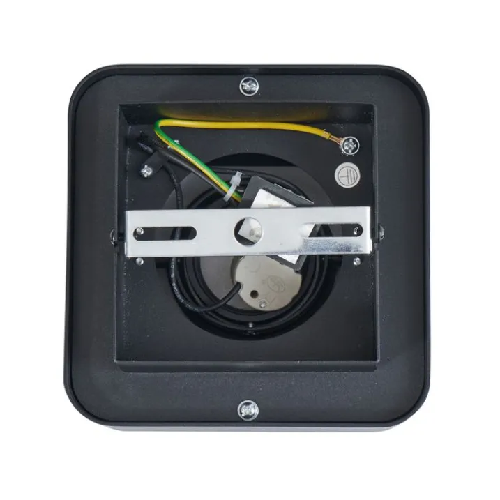 QAZQA Wandstrahler|Deckenstrahler*Abgerundeter Aufbaustrahler schwarz dreh- und schwenkbar - Dox