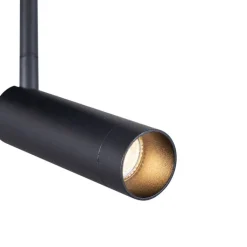 QAZQA Deckenstrahler|Aufbaustrahler*Abgerundeter Deckenstrahler schwarz GU10 35mm 4-flammig dreh- und schwenkbar - Kate