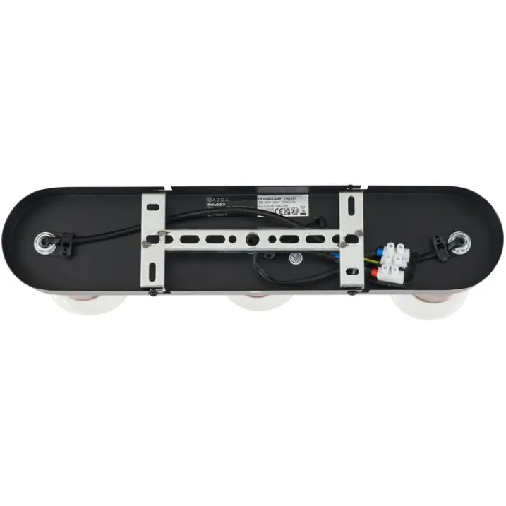 QAZQA Deckenstrahler|Aufbaustrahler*Abgerundeter Deckenstrahler Dunkelbronze 3-flammig Verstellbar - Veerle