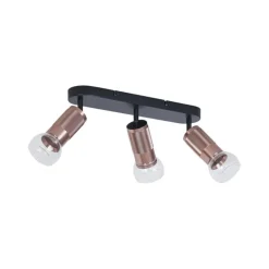 QAZQA Deckenstrahler|Aufbaustrahler*Abgerundeter Deckenstrahler Dunkelbronze 3-flammig Verstellbar - Veerle