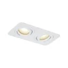 QAZQA Badezimmerlampen|Schlafzimmerlampen*Abgerundeter Einbaustrahler Weiß GU10 50mm Dreh- und Kippbar IP44 2-Licht - Alberto