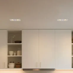 QAZQA Badezimmerlampen|Schlafzimmerlampen*Abgerundeter Einbaustrahler Weiß GU10 50mm Dreh- und Kippbar IP44 2-Licht - Alberto