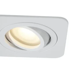 QAZQA Außenstrahler|Einbaustrahler*Abgerundeter Einbaustrahler Weiß GU10 50mm Dreh- und Kippbar IP44 - Alberto