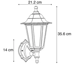 QAZQA Gartenbeleuchtung|Außenwandleuchten*Antike Außenwandleuchte gold IP44 - New Haven