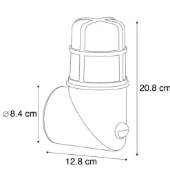 QAZQA Gartenbeleuchtung|Außenleuchten Mit Sensor*Antike Außenwandleuchte gold IP54 mit Bewegungssensor - Kiki