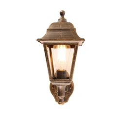 QAZQA Gartenbeleuchtung|Außenwandleuchten*Antike Wandleuchte Gold IP44 mit Bewegungsmelder - Capital