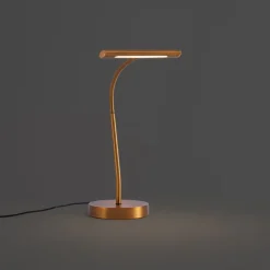 QAZQA Lampen Für Dein Homeoffice|Tischlampen*Art Deco Bronze Tischlampe inkl. LED - Tableau