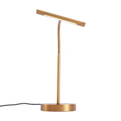 QAZQA Lampen Für Dein Homeoffice|Tischlampen*Art Deco Bronze Tischlampe inkl. LED - Tableau