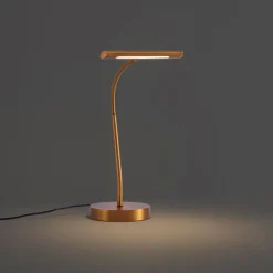 QAZQA Lampen Für Dein Homeoffice|Tischlampen*Art Deco Bronze Tischlampe inkl. LED - Tableau