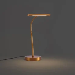 QAZQA Lampen Für Dein Homeoffice|Tischlampen*Art Deco Bronze Tischlampe inkl. LED - Tableau