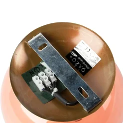 QAZQA Deckenleuchten|Wohnzimmerlampen*Art Deco Deckenlampe Messing mit rosa Glas - Pallon