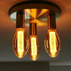 QAZQA Deckenleuchten|Wohnzimmerlampen*Art Deco Deckenleuchte gold rund - Facil 3