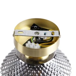 QAZQA Deckenleuchten|Wohnzimmerlampen*Art Deco Deckenleuchte Messing mit Rauchglas - Karce