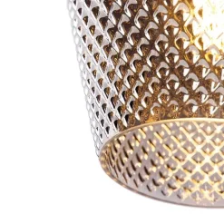 QAZQA Deckenleuchten|Wohnzimmerlampen*Art Deco Deckenleuchte Messing mit Rauchglas - Karce