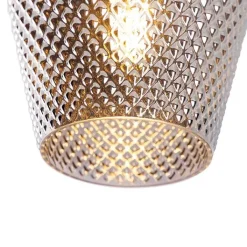 QAZQA Deckenleuchten|Wohnzimmerlampen*Art Deco Deckenleuchte Messing mit Rauchglas - Karce