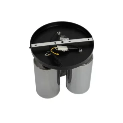 QAZQA Schlafzimmerlampen|Küchenlampen*Art Deco Deckenleuchte schwarz mit Rauchglas 3-flammig - Laura