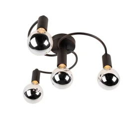 QAZQA Schlafzimmerlampen|Küchenlampen*Art Deco Deckenleuchte schwarz 4-flammig - Facil