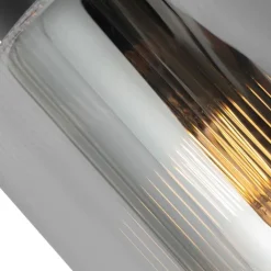 QAZQA Wandstrahler|Deckenstrahler*Art Deco Deckenstrahler schwarz mit Rauchglas verstellbar - Laura