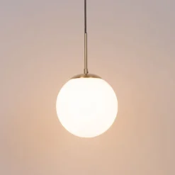 QAZQA Deckenstrahler|Aufbaustrahler*Art Deco hanglamp goud met opaal glas incl. rail adapter zwart 1-fase - Slimline Flore