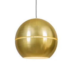QAZQA Pendelleuchten|Wohnzimmerlampen*Art Deco Hängelampe Gold Kugel 50cm - Slice