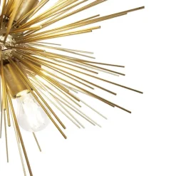 QAZQA Schlafzimmerlampen|Küchenlampen*Art Deco Hängelampe Gold 6-Licht - Besen