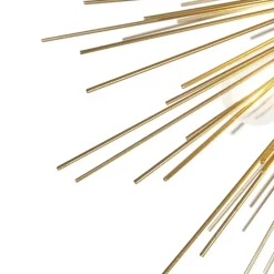 QAZQA Schlafzimmerlampen|Küchenlampen*Art Deco Hängelampe Gold 6-Licht - Besen