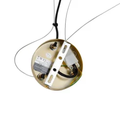 QAZQA Pendelleuchten|Wohnzimmerlampen*Art Deco Hängelampe Gold mit Rauchglas 12 Lichter - David