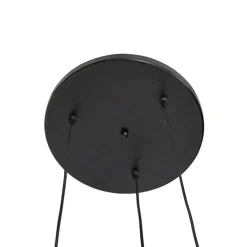 QAZQA Pendelleuchten|Wohnzimmerlampen*Art Deco Hängelampe Gold rund 3-flammig - Maro