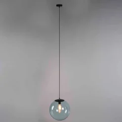 QAZQA Schlafzimmerlampen|Küchenlampen*Art Deco Hängelampe grau 35 cm - Pallon