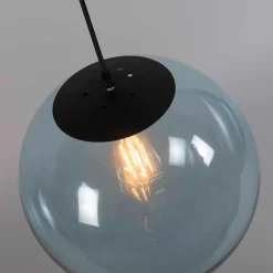 QAZQA Schlafzimmerlampen|Küchenlampen*Art Deco Hängelampe grau 35 cm - Pallon