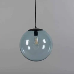 QAZQA Schlafzimmerlampen|Küchenlampen*Art Deco Hängelampe grau 35 cm - Pallon