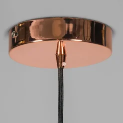 QAZQA Schlafzimmerlampen|Küchenlampen*Art Deco Hängelampe Kupfer mit Klarglas 30 cm - Ball 30