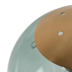 QAZQA Schlafzimmerlampen|Küchenlampen*Art Deco Hängelampe Messing mit grünem Glas 3-Licht - Pallon Mezzi