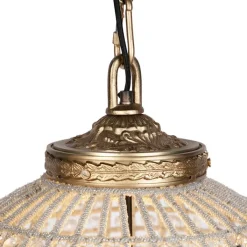 QAZQA Pendelleuchten|Wohnzimmerlampen*Art Deco Hängelampe mit Kristallen / Gold 50 cm - Kasbah