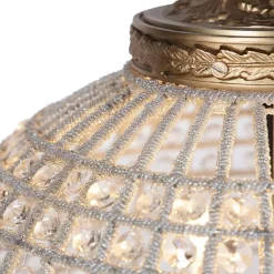 QAZQA Pendelleuchten|Wohnzimmerlampen*Art Deco Hängelampe mit Kristallen / Gold 50 cm - Kasbah