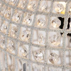 QAZQA Pendelleuchten|Wohnzimmerlampen*Art Deco Hängelampe mit Kristallen / Gold 50 cm - Kasbah