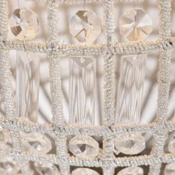 QAZQA Pendelleuchten|Wohnzimmerlampen*Art Deco Hängelampe mit Kristallen / Gold 50 cm - Kasbah