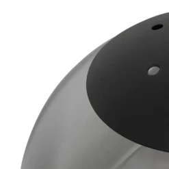 QAZQA Pendelleuchten|Wohnzimmerlampen*Art Deco Hängelampe schwarz mit Rauchglas 3-Licht - Pallon Mezzi