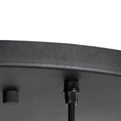 QAZQA Schlafzimmerlampen|Küchenlampen*Art Deco Hängelampe schwarz mit Goldglas 7-flammig - Pallon