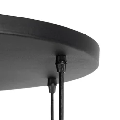 QAZQA Schlafzimmerlampen|Küchenlampen*Art Deco Hängelampe schwarz mit Goldglas 7-flammig - Pallon