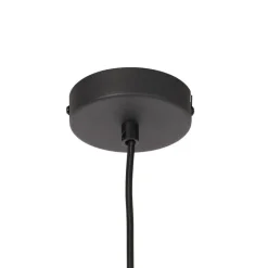 QAZQA Pendelleuchten|Wohnzimmerlampen*Art Deco Hängelampe schwarz mit Rauchglas - Flore