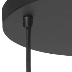 QAZQA Pendelleuchten|Wohnzimmerlampen*Art Deco Hängelampe schwarz 3-flammig mit Rauchglas - Busa