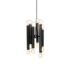 QAZQA Pendelleuchten|Wohnzimmerlampen*Art Deco Hängelampe schwarz 12-flammig - Tubi