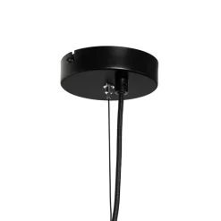 QAZQA Pendelleuchten|Wohnzimmerlampen*Art Deco Hängelampe schwarz 12-flammig - Tubi