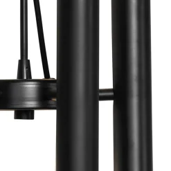 QAZQA Pendelleuchten|Wohnzimmerlampen*Art Deco Hängelampe schwarz 12-flammig - Tubi