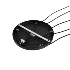 QAZQA Pendelleuchten|Wohnzimmerlampen*Art Deco Hängelampe schwarz mit Rauchglas rund 5-flammig - Josje